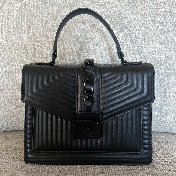 Aldo Black Satchel Bag with Modern Elegance - Picture 1 of 11